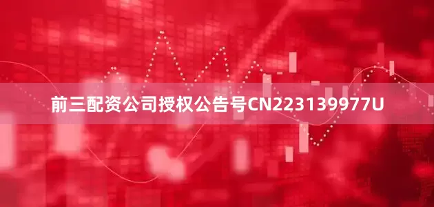 前三配资公司授权公告号CN223139977U